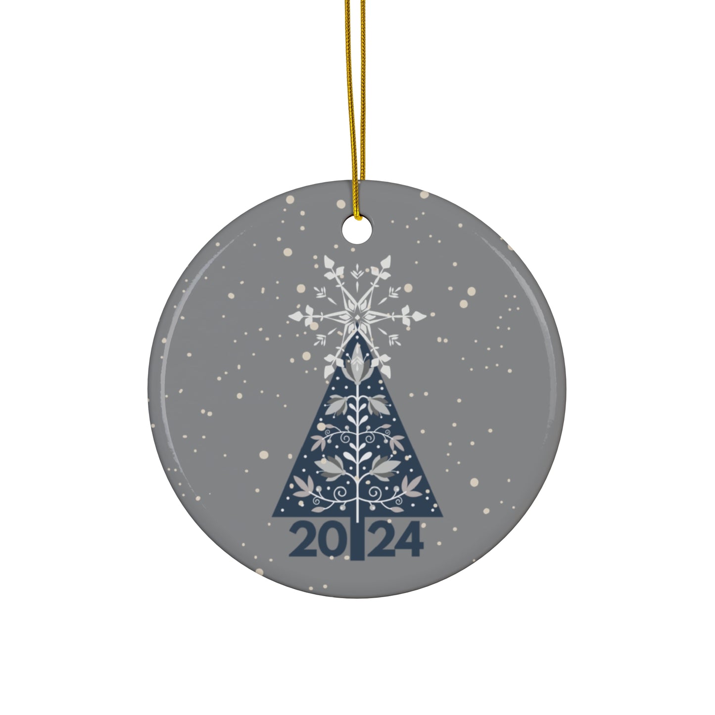 Nordic Snow Ceramic Ornament