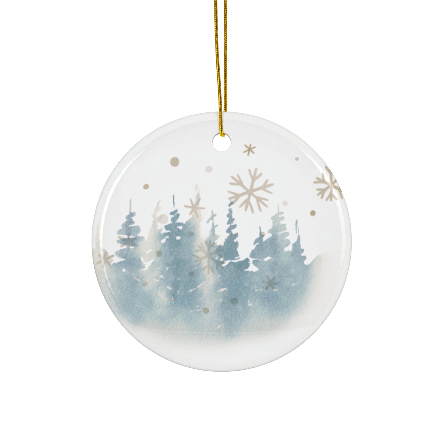 Snow Globe Ceramic Ornament