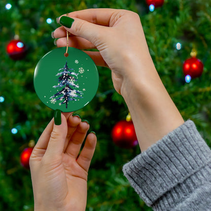 Winter Snow Ceramic Ornament