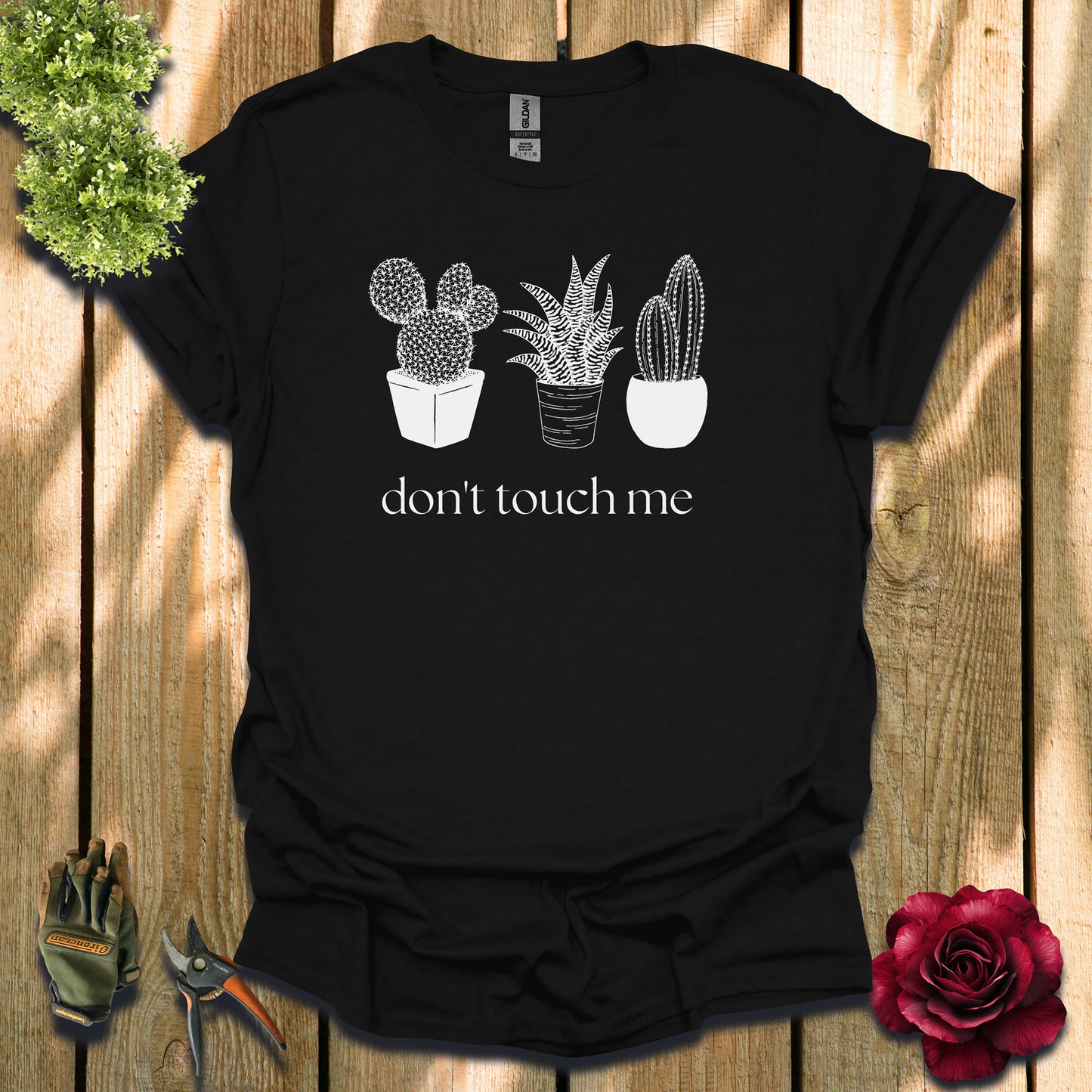 T-Shirt mit Aufdruck „Don't Touch Me“