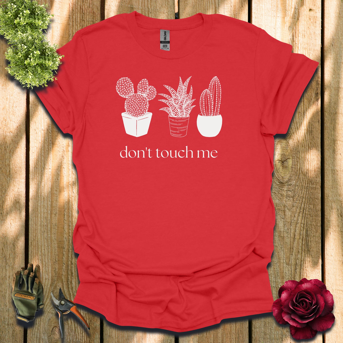 T-Shirt mit Aufdruck „Don't Touch Me“