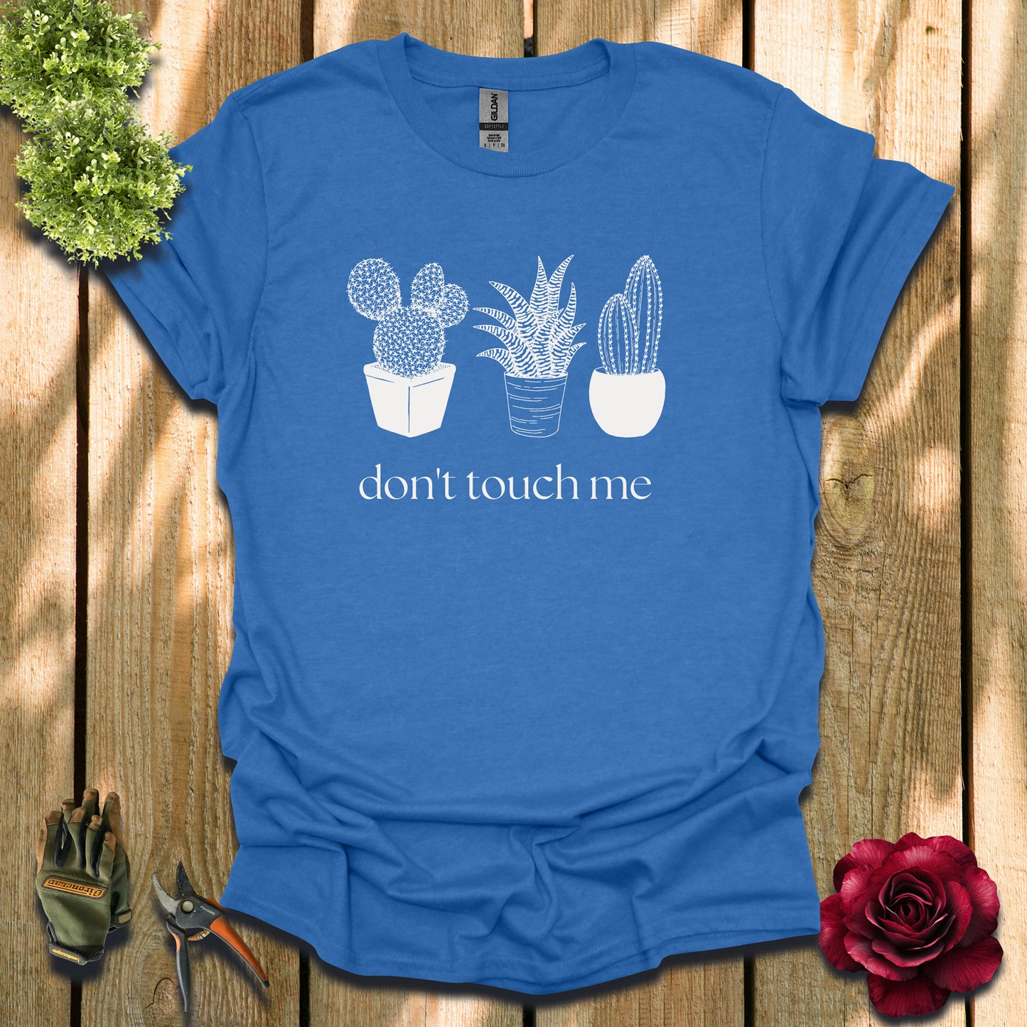 T-Shirt mit Aufdruck „Don't Touch Me“