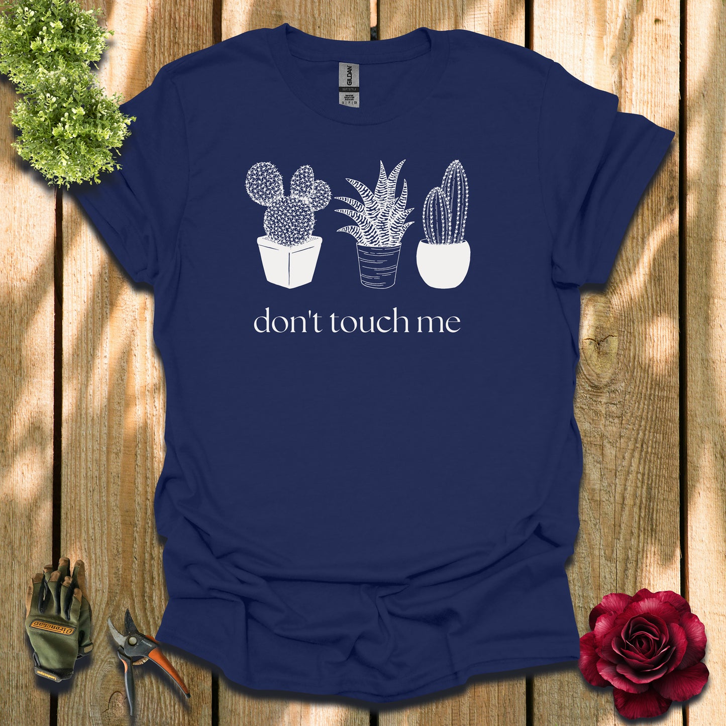 T-Shirt mit Aufdruck „Don't Touch Me“