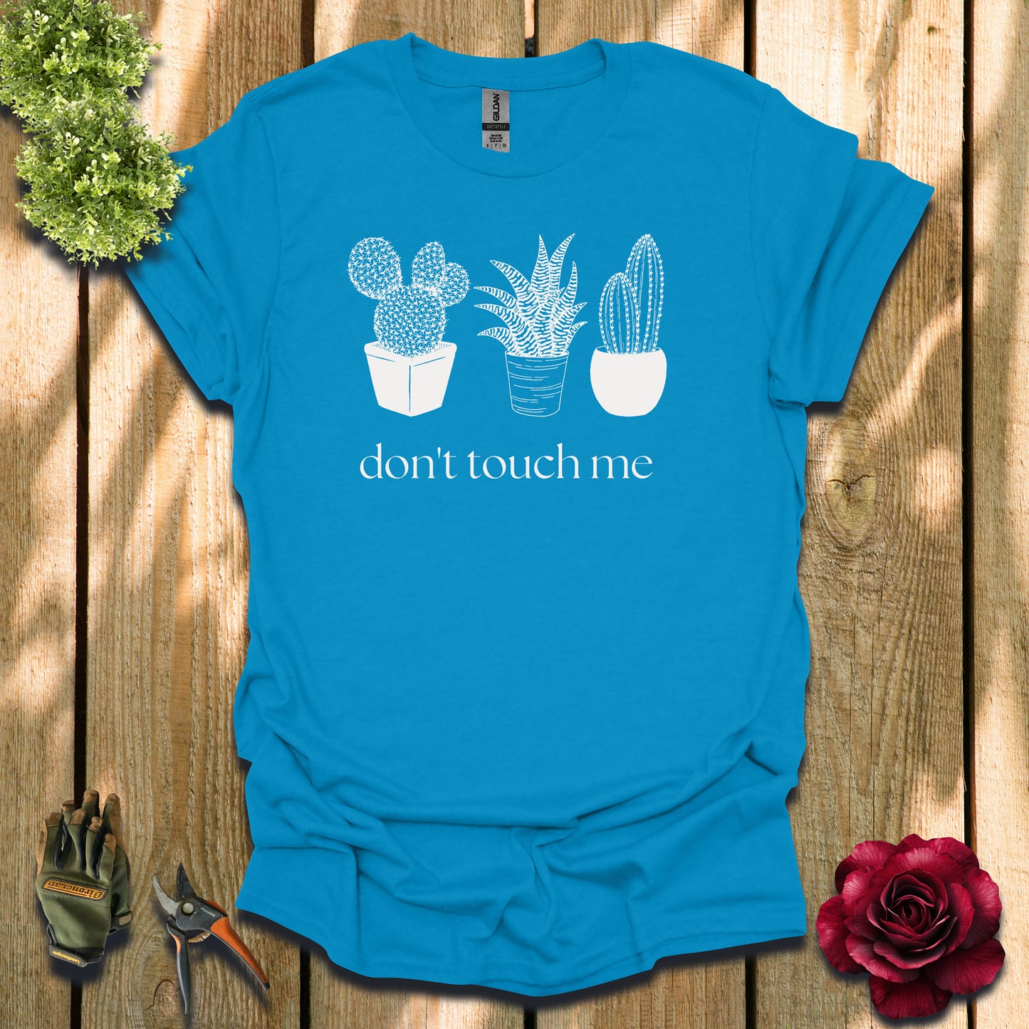 T-Shirt mit Aufdruck „Don't Touch Me“